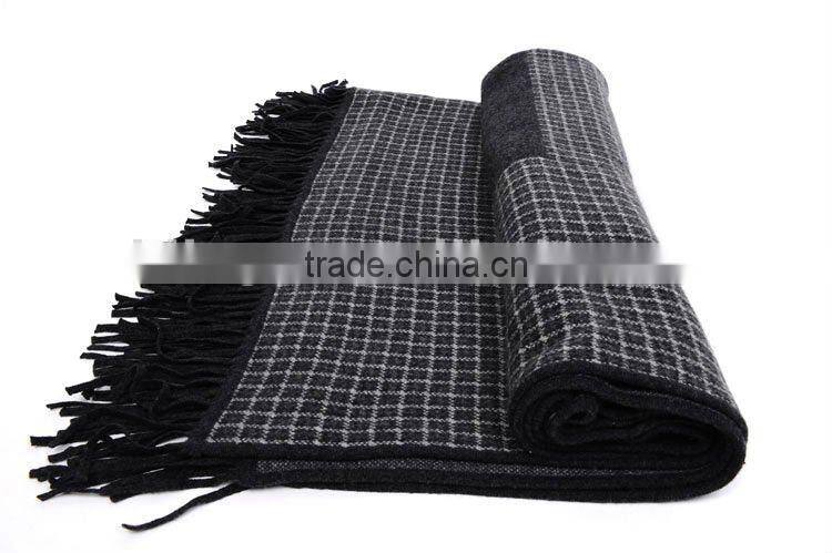 high quaity woven cashmere printed bed throws blankets