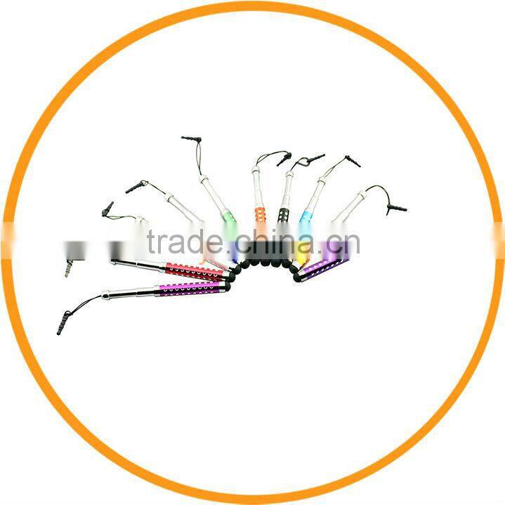 New Crystal Retractable Smartphone Touch Pen Stylus for iPad Galaxy Tab Black from dailyetech