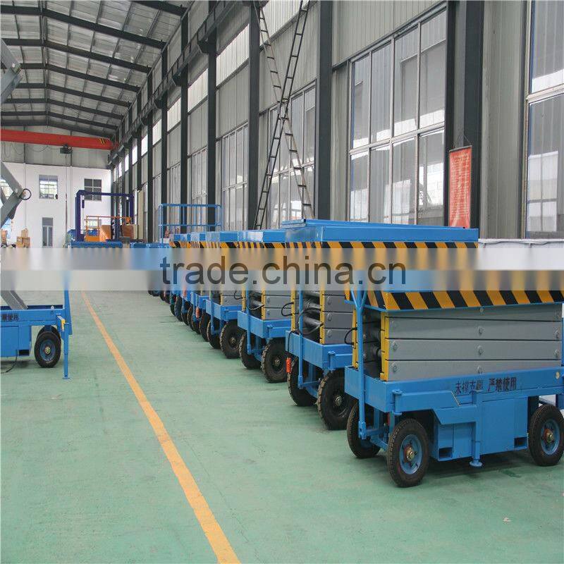 4m Mobile electric scissor lift / auto scissor lif for aerial work