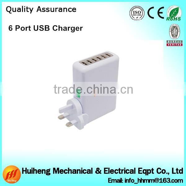 5V 7A 6 port USB Charger Universal USB Wall Charger For Home Travel