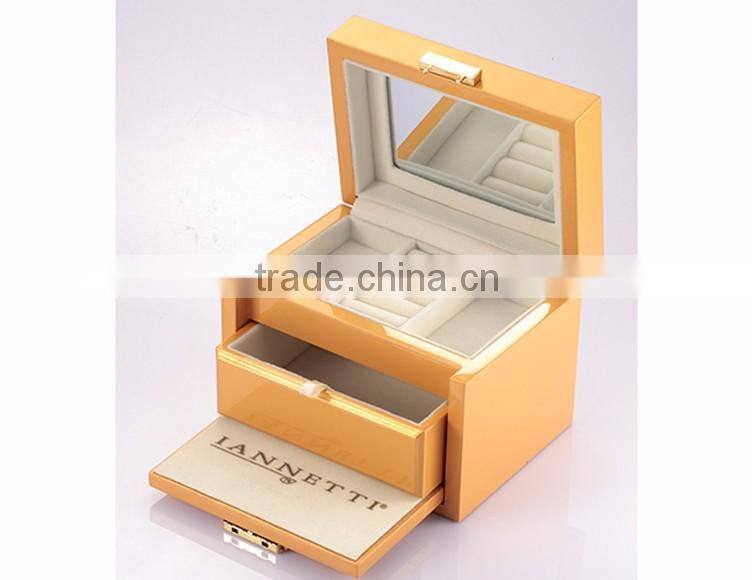 Custom design handmade wooden gift box for jewelry packaging