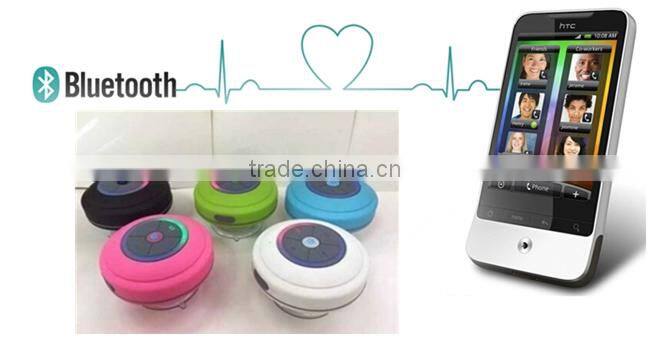 Music mini bluetooth speaker, subwoofer speaker with 5W Speaker/Suction Cup/Mic/Hands-Free Speakerphone