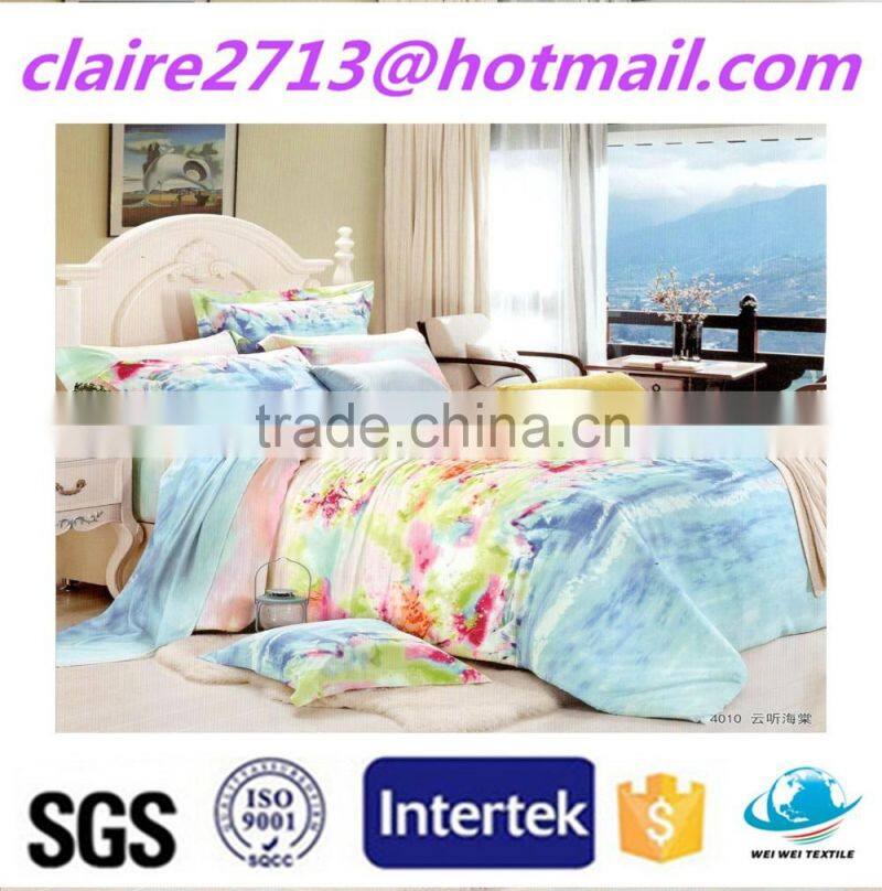 bright color china wholesale satin fabric cotton rayon luxury bedding sets