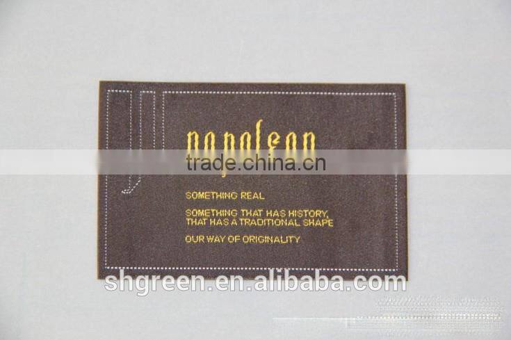 custom flag design woven patch with sewing lines