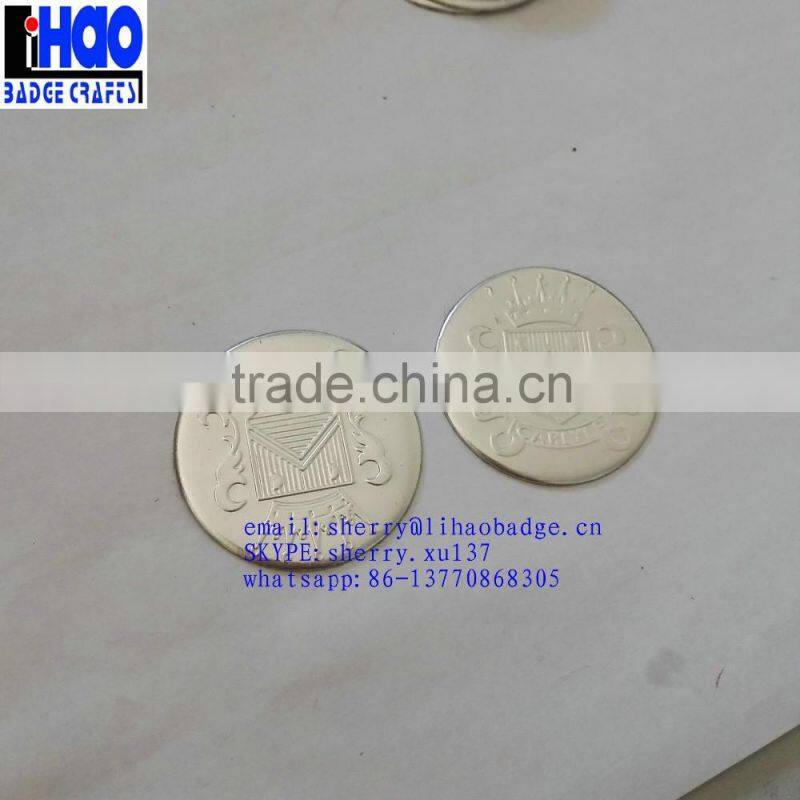 3M adhesive aluminum silver embossed metal sticker label badge