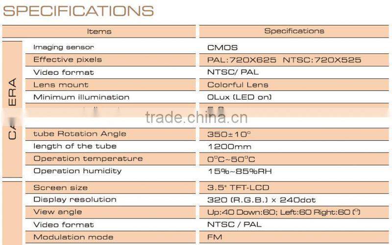Best military videoscope borescope with 4 ways rotation infrared camera