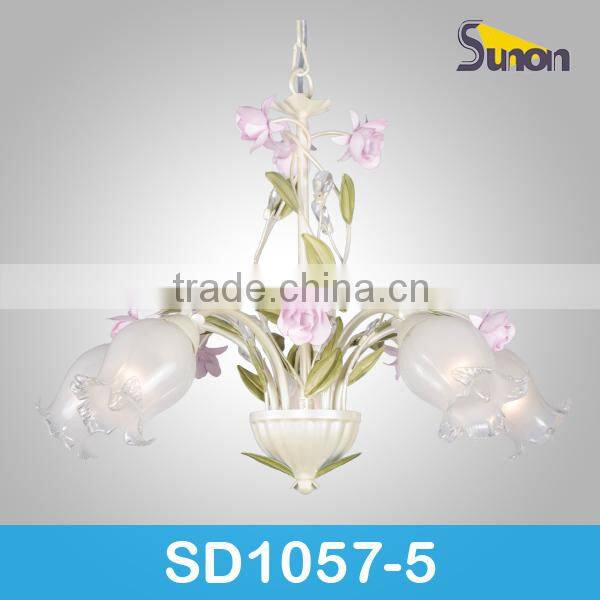 2014 wroughtiron paint chandelier handnade color rose flowers chandelier