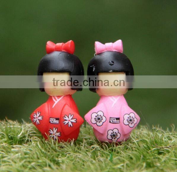 custom kawaii kimono girl anime miniature figures/custom japanese anime cartoon resin figures/high quality resin figures factory