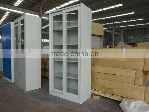 Glass Door Key Locks Cabinet