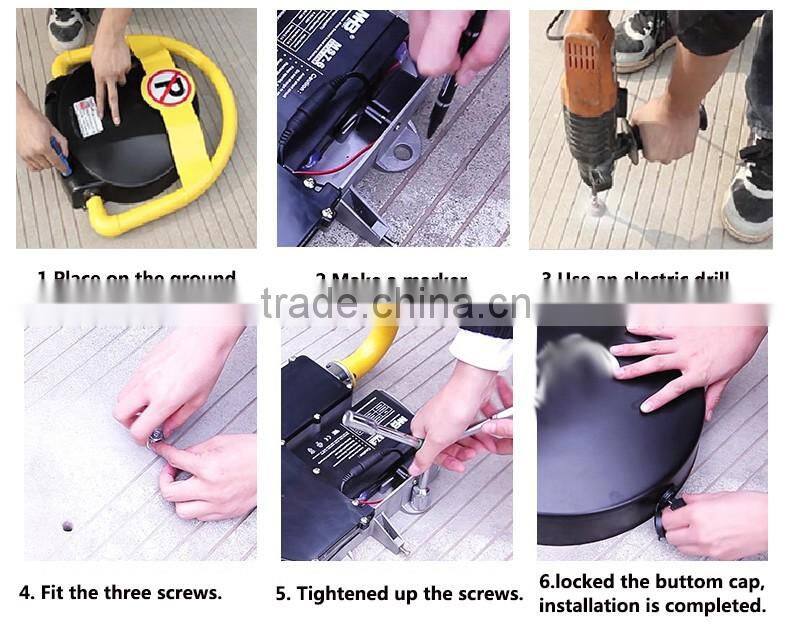 Collision Avoidance waterproof Solar remote control car parking lock