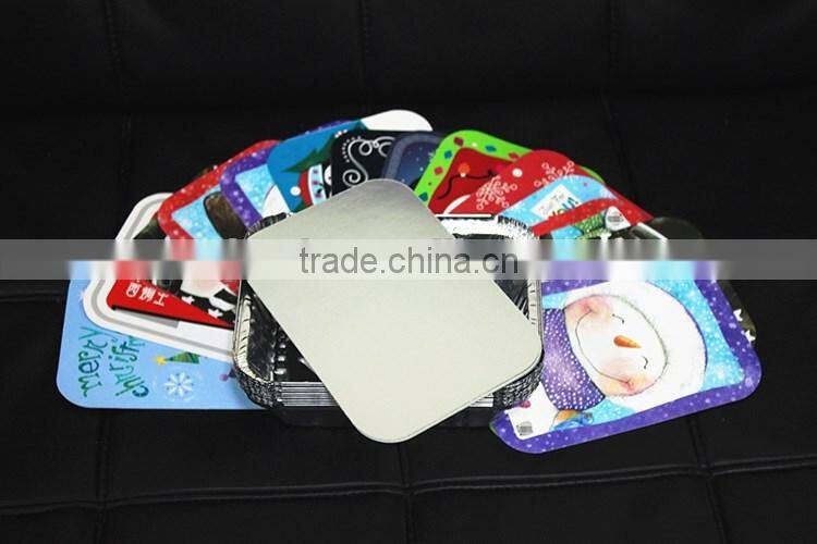2016 New Style customized rectangular yogurt cup aluminium foil lid