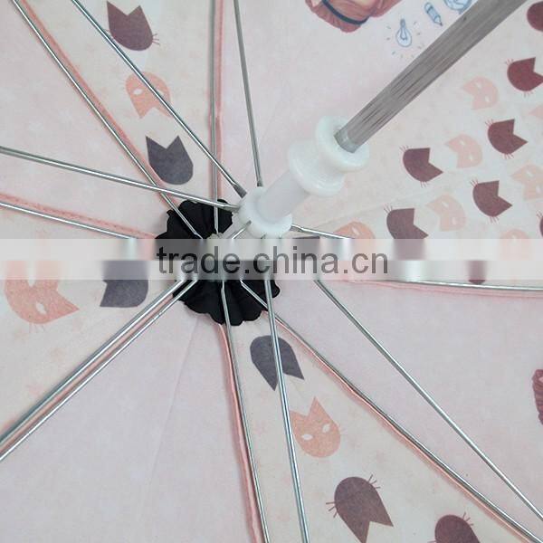 cheap custom design girls straight kids umbrella