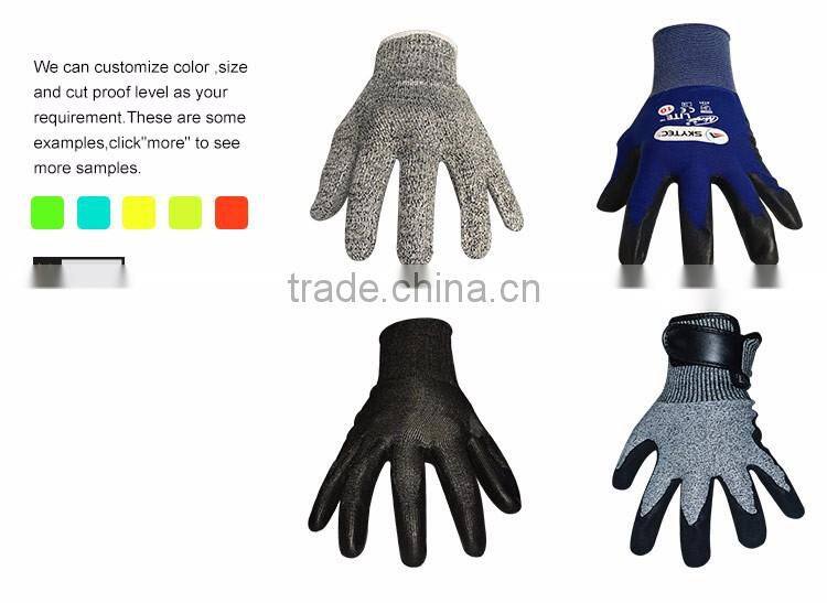Full finger Cut level EN388 4343 gloves
