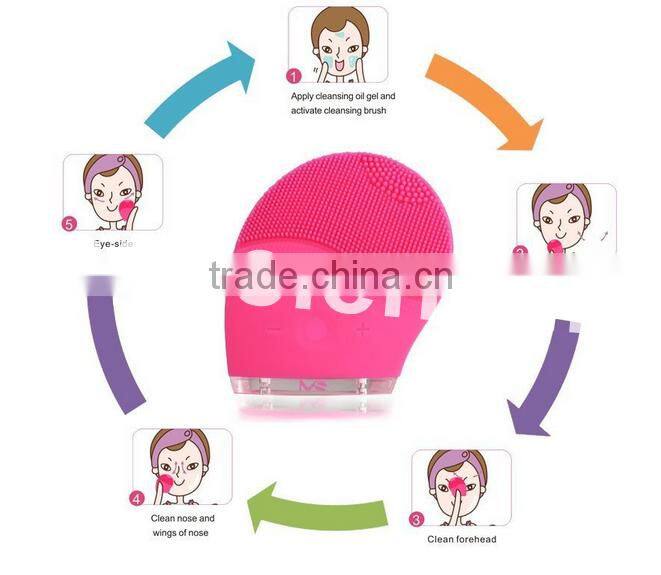 super silicone face brush, facial exfoliating brush for face care, brush electrical facial massage