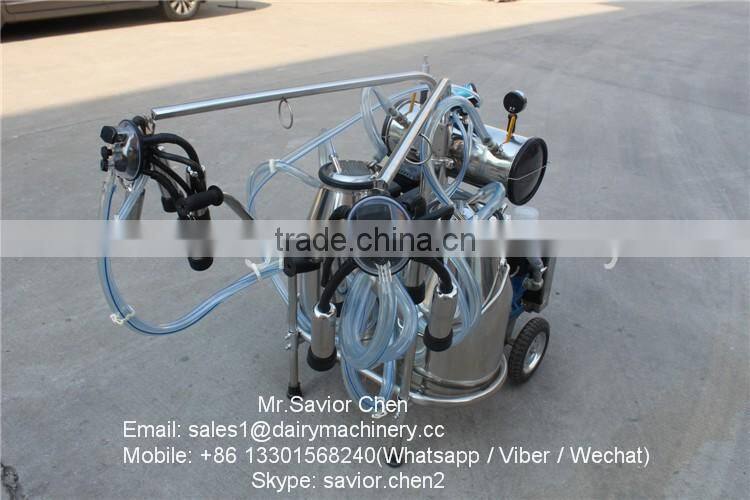 Two Cows Mobile Milking Machine With 4000W Gasoline Engine