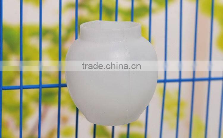 Bird drinking cup rice bowl plastic pots round shape birds supplies for pigeon parrot Bird food feeders