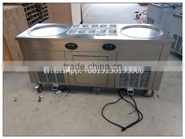 CBJF-210 450mm big pan thailand rolled fried ice cream machine