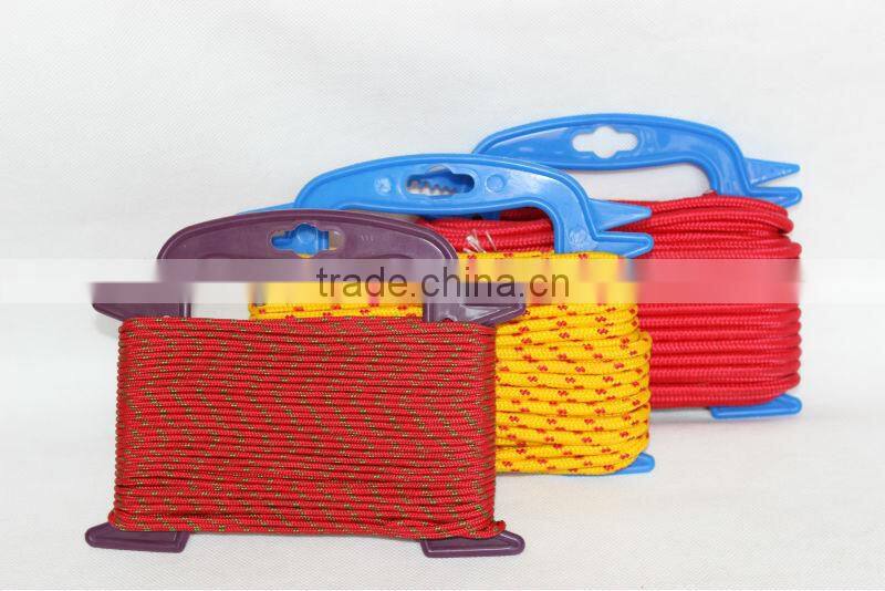 polyester diamond braided rope with metal hook