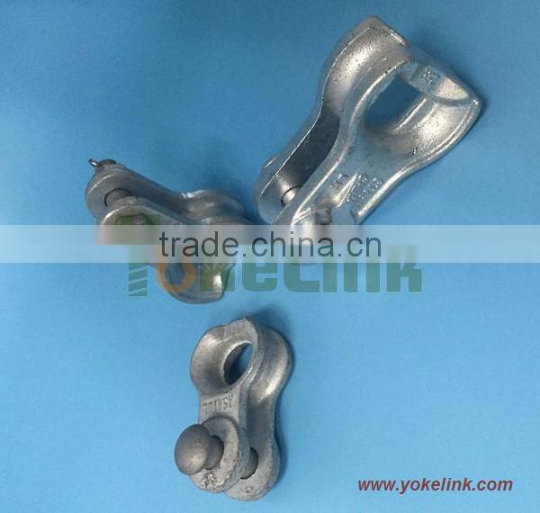 Thimble clevis cable clamp for electrical power fitting