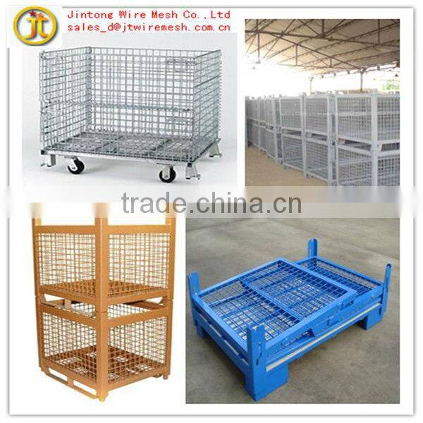 Steel Stacking Folding Warehouse Cages, Storage Cages