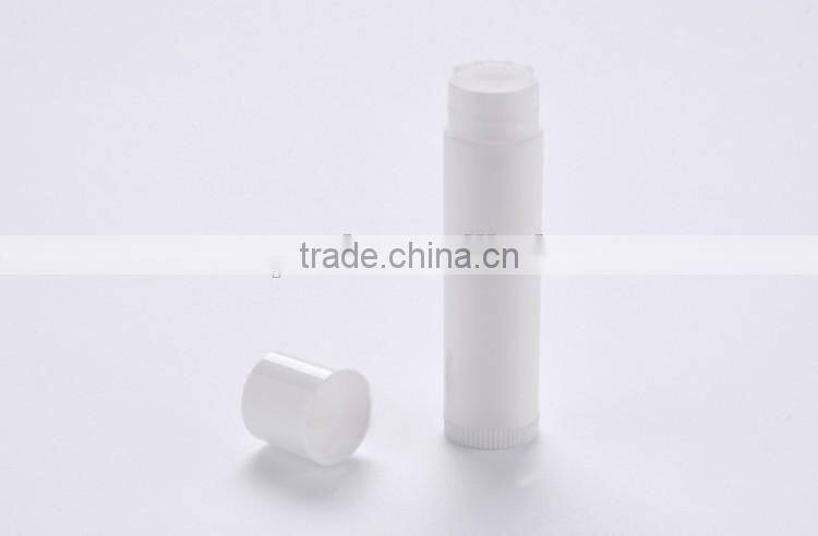 Wholesale white color pp plastic lip balm tubes