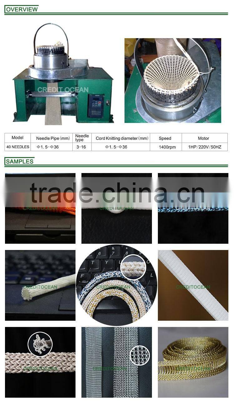 40 needles single head Cord Knitting Machine for fishing net