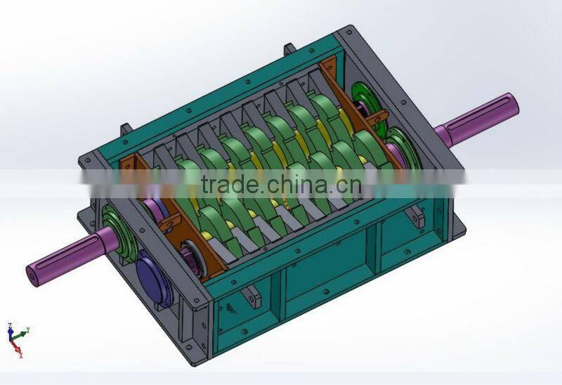 double shaft shredder(with two motors)