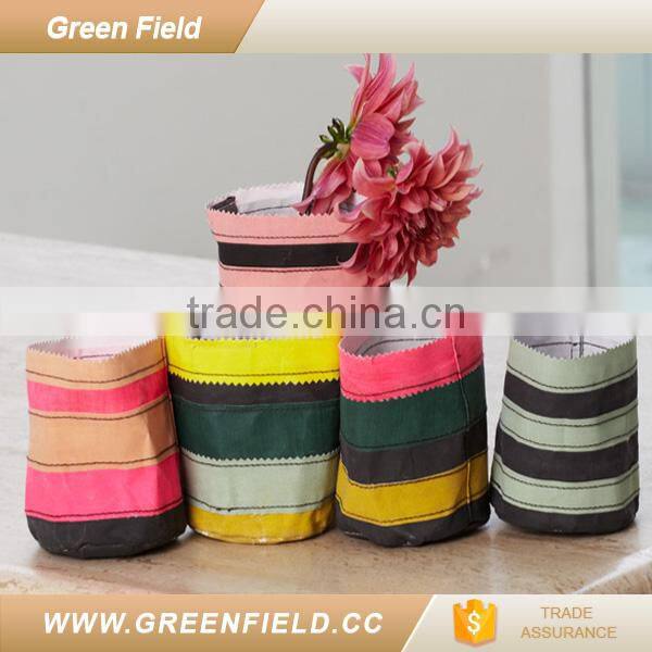 Canvas flower pot garden decor plant pot