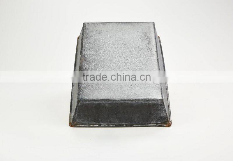 china factory supply outdoor style french garden galvanized hammered metal herb planter