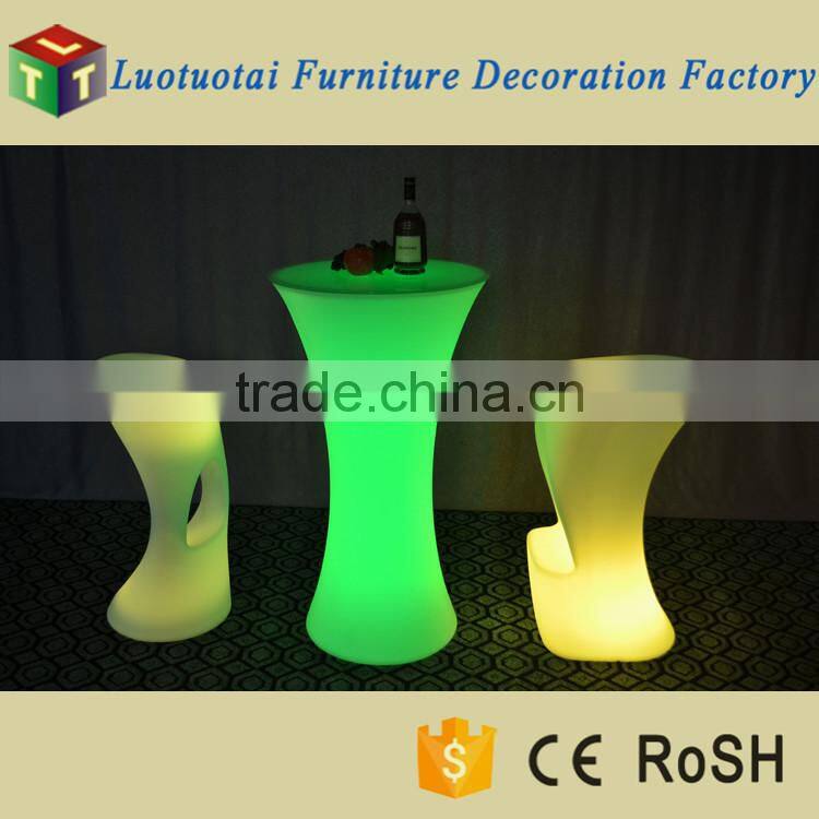 led cocktail table / remote control 16 color change battery operated led bar table