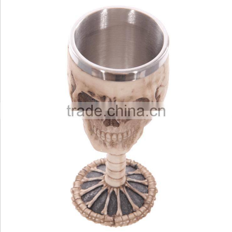 Creative Home 3D stereoscopic Palm skull shape goblet 200ml stainless steel Knight shot glass