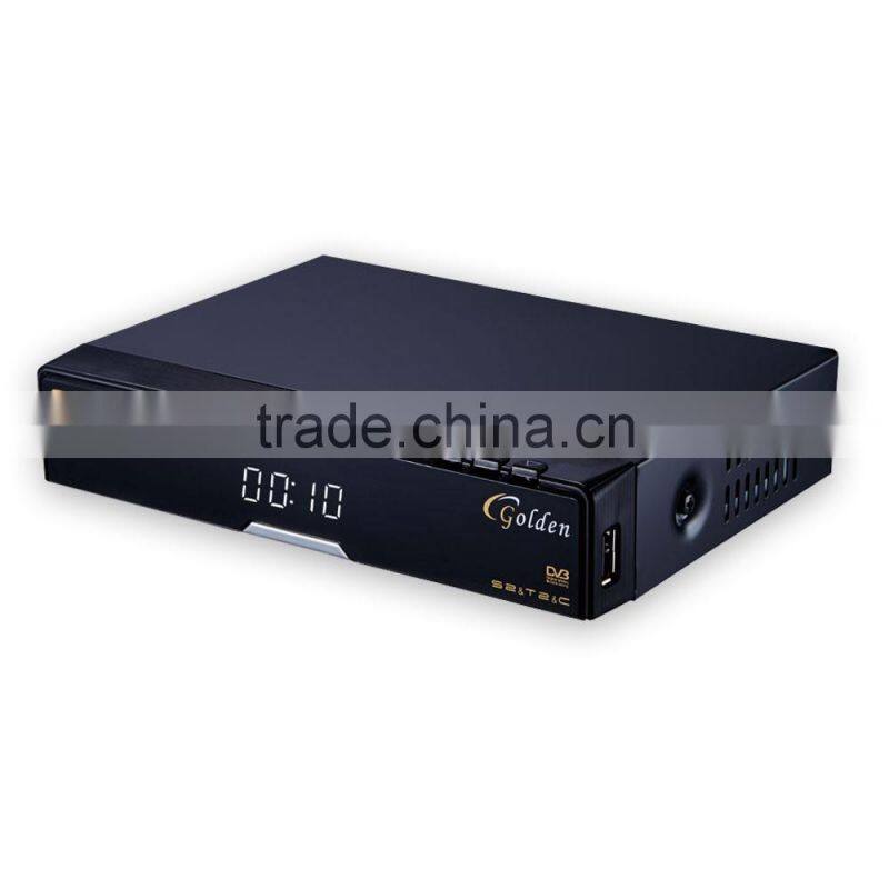 V8 Golden DVB-S2+T2/C 1080P Full HD IPTV Set Top Box Support Cccam Youtube 3G Powervu PVR Digital Satellite Combo Receiver