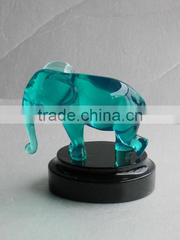 Custom antique transparent resin miniature wedding favors gifts elephant
