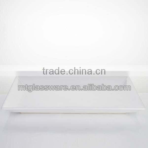 Wholesale white porcelain cheap square dinner plates in stock