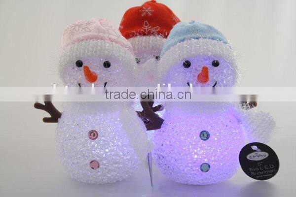 New LED lighted Christmas decoration EVA snowman toy
