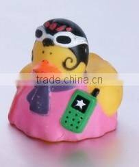 Christmas BPA free PVC kids bath swimming Santa duck