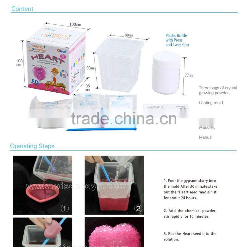 DIY Education Games for Kids - Grow Crystal Heart Lab