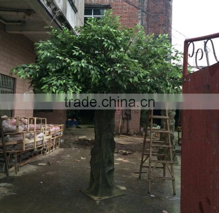 outdoor artificial ficus tree fake banyan green leaves tree for decoration