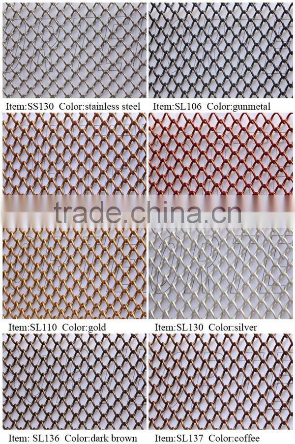 Sorter's hanging woven wire mesh partition