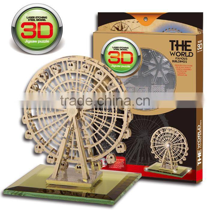 3D Ferris Wheel Metal Puzzle Model High Quality stainless steel Ferris Wheel