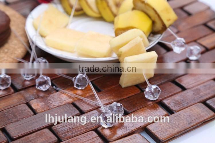Wholesale useful plastic fruit fork/plastic jewelry fruit fork