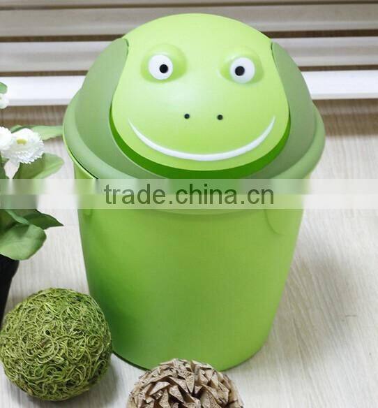 Houseware cartoon plastic garbage bin/rubbish bin/Waste Bin with lid for children