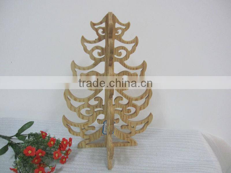 wooden tree Xmas for home decoration