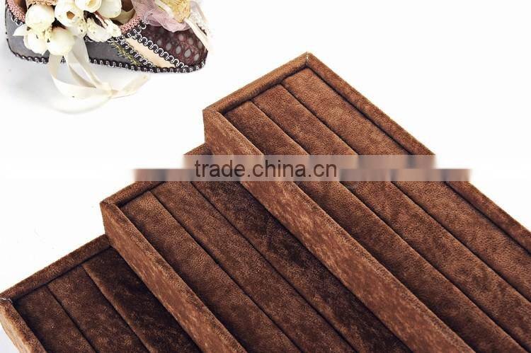 2016 hand made three layers countertop ring display case customized