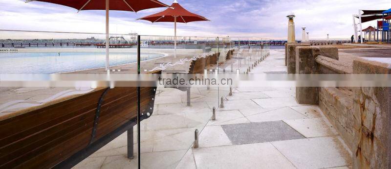 Frameless glass pool fencing glass spigot/stainless steel pool fence
