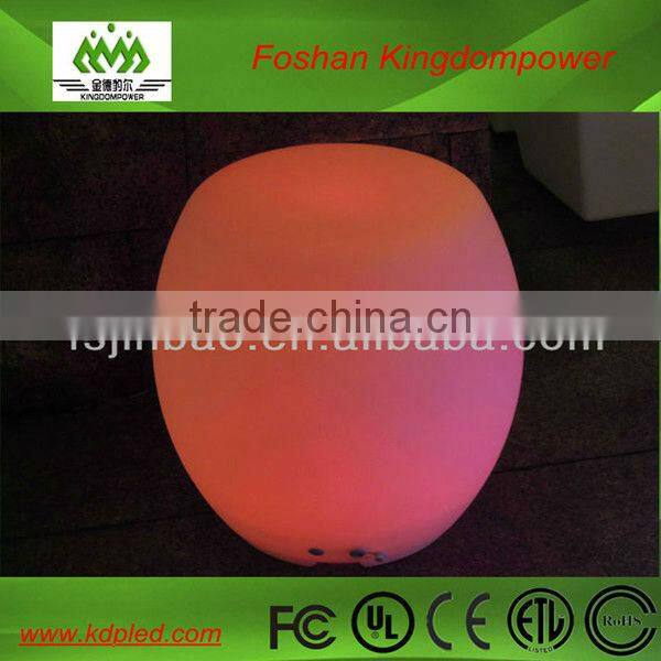 rechargeable battery powered plastic illuminated decorative stool