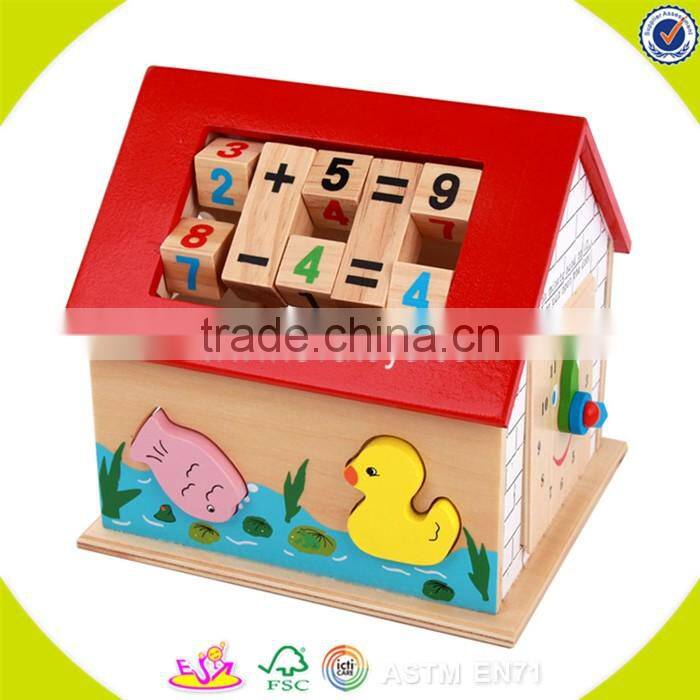 Wholesale wonderful baby wooden blocks box toy educational wooden blocks box toy W12D002