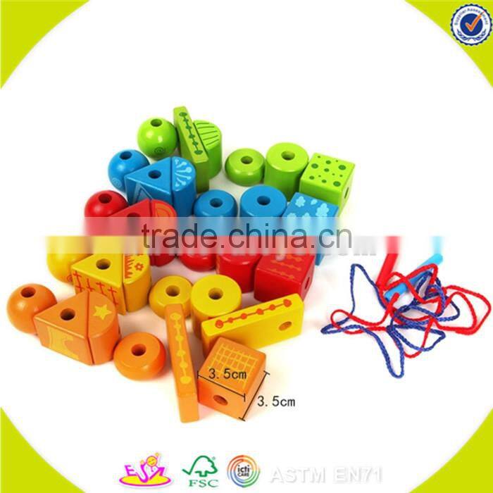 wholesale baby wooden threading game fashion kids wooden threading game popular children wooden threading game W11E044