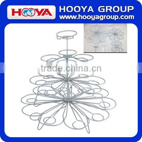 4 tier iron wire dia.2.5mm 23 cups cake stands