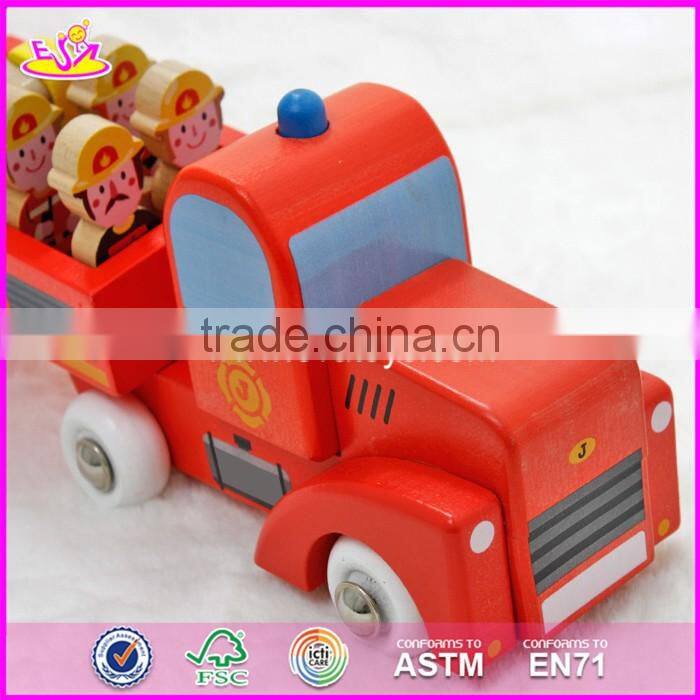 2017 New design wooden engineering car toys for 5 year old boys W04A288